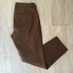 Banana Republic Factory Sloan Ankle Crop 2 Petite Pants Brown Black Houndstooth